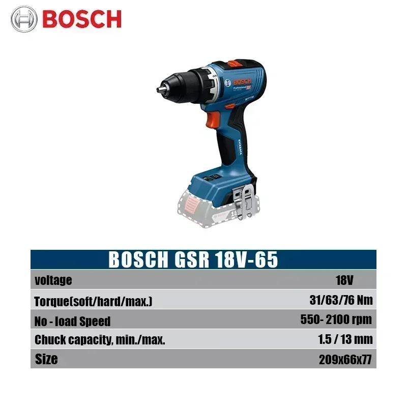 Bosch GSR 18V-65 Brushless Cor - Brushless Cordless Electric Drill 18V ulasan dan harga