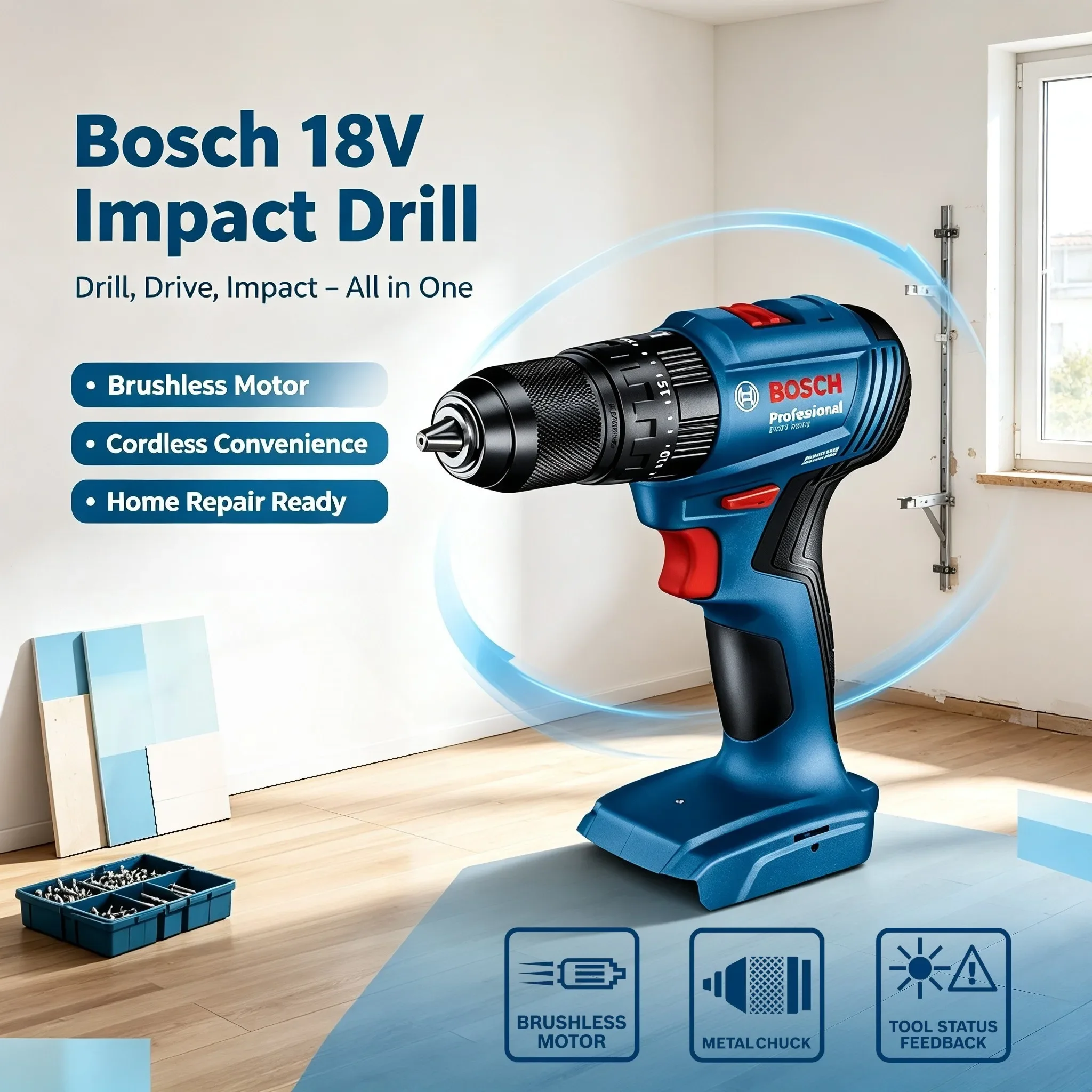Bosch GSB 185-LI 18V Brushless - Brushless Cordless Electric Drill 18V ulasan dan harga